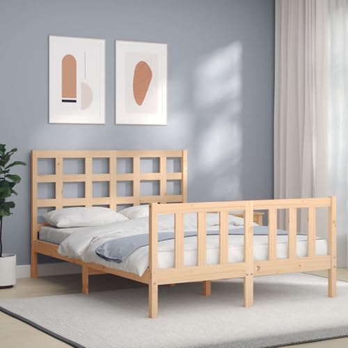 AJJHUUKI Home-Beds & Accessories,Beds & Bed Frames,Bed Frame without Mattress Small Double Solid Wood Pine von AJJHUUKI