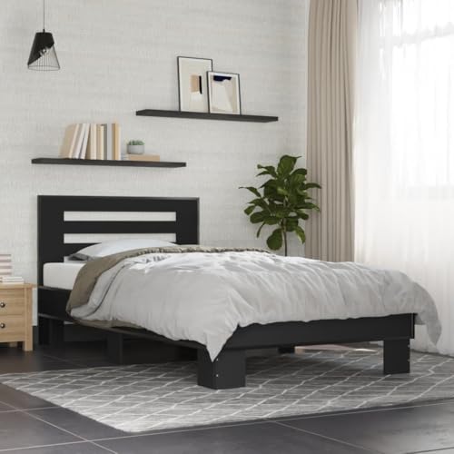 AJJHUUKI Home-Betten & Zubehör,Betten & Bettrahmen,Bettrahmen ohne Matratze Schwarz 90x200 cm AJJHUUKI Home-Betten & Zubehör,Betten & Bettrahmen,Bettrahmen ohne Matratze Schwarz 90x200 cm von AJJHUUKI