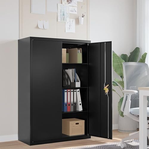 AJJHUUKI Home-Cabinets & Storage, Aktenschränke, Aktenschrank, schwarz, 90 x 40 x 140 cm, Stahl von AJJHUUKI