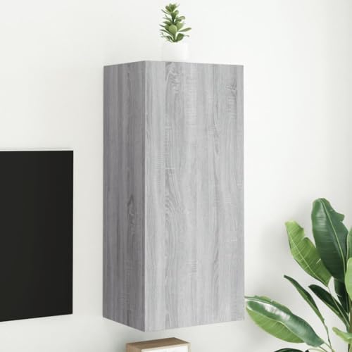 AJJHUUKI Home-Entertainment Center & TV-Ständer, TV-Wandschrank, Grau, Sonoma, 40,5 x 30 x 90 cm, Holzwerkstoff von AJJHUUKI