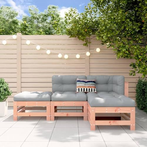 AJJHUUKI Home-Outdoor Gartenmöbel-Set, 4-teilig, Massivholz, Douglas von AJJHUUKI