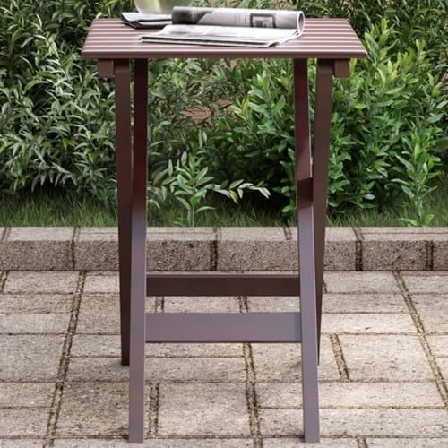 AJJHUUKI Home-Outdoor Home-Outdoor Klapptisch Beistelltisch aus Pappelholz Massivholz Braun von AJJHUUKI