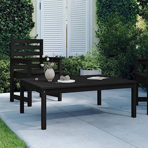AJJHUUKI Home-Outdoor Home-Outdoor Tische Gartentisch Schwarz 121x82,5x45cm Massivholz Kiefer AJJHUUKI Home-Outdoor Home-Outdoor Tische Gartentisch Schwarz 121x82,5x45cm Massivholz Kiefer von AJJHUUKI