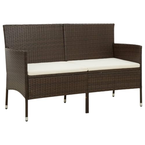 AJJHUUKI Home-Outdoor Sitzgelegenheit, Outdoor-Sofas, 3-Sitzer-Gartensofa mit Kissen, braunes Polyrattan AJJHUUKI Home-Outdoor Sitzgelegenheit, Outdoor-Sofas, 3-Sitzer-Gartensofa mit Kissen, braunes Polyrattan von AJJHUUKI