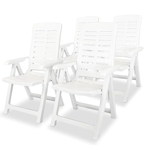 AJJHUUKI Home Outdoor Sonstige Liegestühle, Kunststoff, Weiß, 4 Stück von AJJHUUKI
