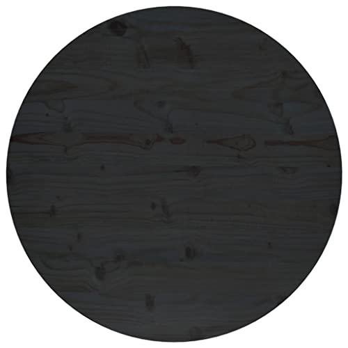 AJJHUUKI Home Outdoor Sonstiges: Tischplatte schwarz, 70 x 2,5 cm, Massivholz, Kiefer von AJJHUUKI