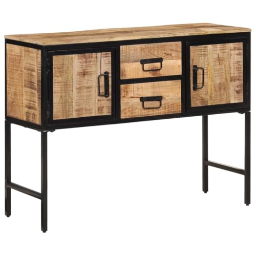 AJJHUUKI Home-Schränke & Aufbewahrung, Buffets & Sideboards, Highboard, 100 x 35 x 75 cm, Massivholz, Rohholz, Mango von AJJHUUKI