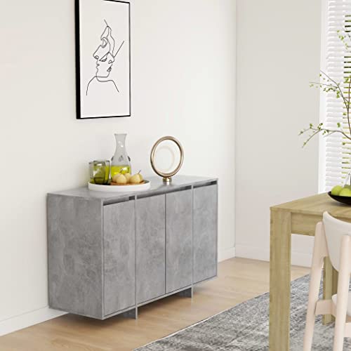 AJJHUUKI Home Schränke & Lagerung, Buffets & Kommoden, Sideboard Beton Grau 120x41x75 cm Engineered Wood von AJJHUUKI