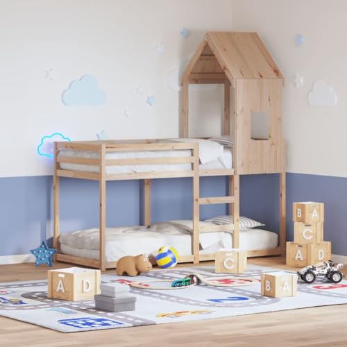AJJHUUKI Kinderbettdach 60 x 99 x 139,5 cm Massivholz Kiefer Möbel Betten & Zubehör Bett & Bettgestell Zubehör von AJJHUUKI