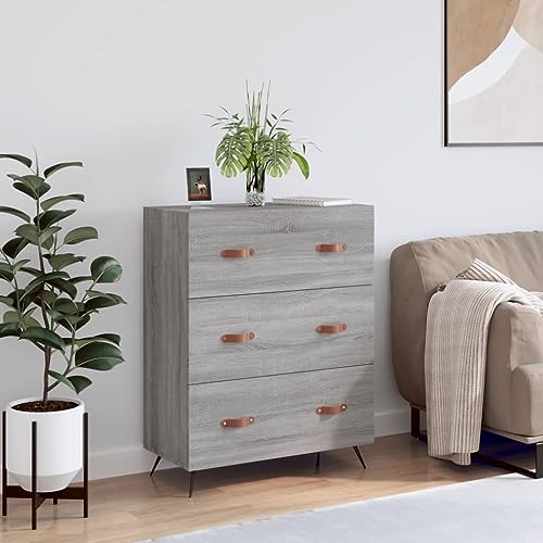 AJJHUUKI Kommode Grau Sonoma 69,5 x 34 x 90 cm Holz-Möbel, Schränke & Aufbewahrung, Kommode von AJJHUUKI