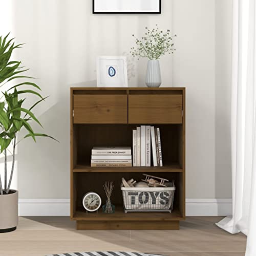 AJJHUUKI Konsolenschrank braun 60x34x75 cm Massivholz Kiefer Möbel, Schränke & Aufbewahrung, Buffets & Sideboards von AJJHUUKI