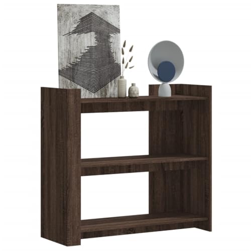 AJJHUUKI Konsolentisch, braune Eiche, 100 x 35 x 90 cm, Holz-Möbel, Tische, Akzenttische, Beistelltische von AJJHUUKI