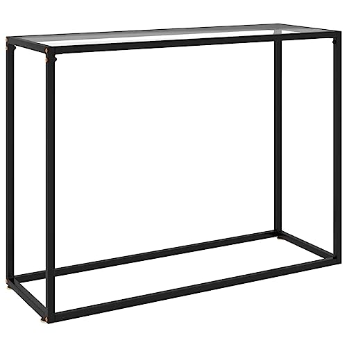 AJJHUUKI Konsolentisch, transparent, 100 x 35 x 75 cm, gehärtetes Glas, Möbel, Tische, Akzenttische, Beistelltische von AJJHUUKI