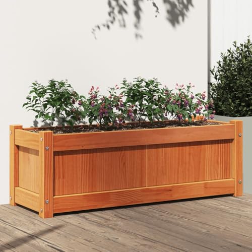 AJJHUUKI Lawn & Garden-Gardening-Töpfe & Pflanzgefäß-Garten Pflanzgefäß Wachs braun 90x31x31cm Massivholz Kiefer AJJHUUKI Lawn & Garden-Gardening-Töpfe & Pflanzgefäß-Garten Pflanzgefäß Wachs braun 90x31x31cm Massivholz Kiefer von AJJHUUKI