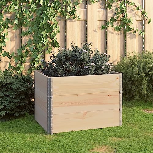 AJJHUUKI Lawn & Garden-Gardening-Töpfe & Pflanzgefäße Hochbeete 3-teilig 60x80 cm Kiefer Massivholz (310049) von AJJHUUKI