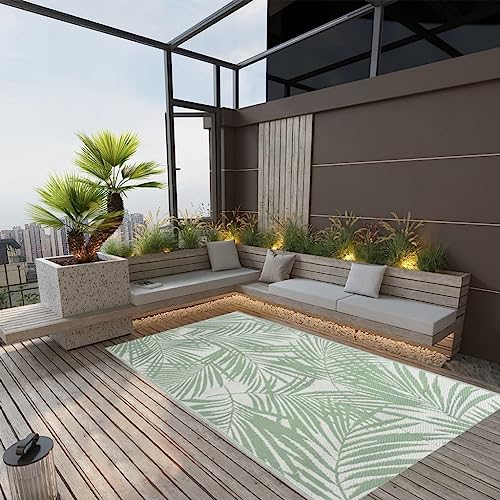 AJJHUUKI Lawn & Garden-Outdoor Living-Outdoor Decken-Outdoor Teppich ARAKIL Grün 120x180cm PP von AJJHUUKI
