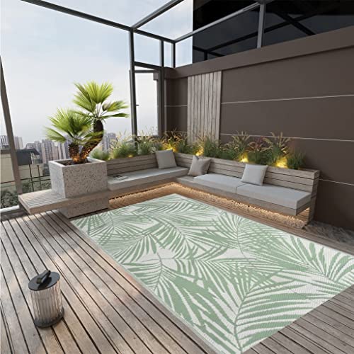 AJJHUUKI Lawn & Garden-Outdoor Living-Outdoor Decken-Outdoor Teppich ARAKIL Grün 140x200cm PP von AJJHUUKI