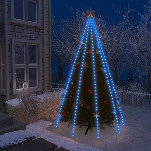 AJJHUUKI Lighting-Light Seile & Strings - Weihnachtsbaumnetz Lichter mit 400 LEDs blau 400 cm von AJJHUUKI
