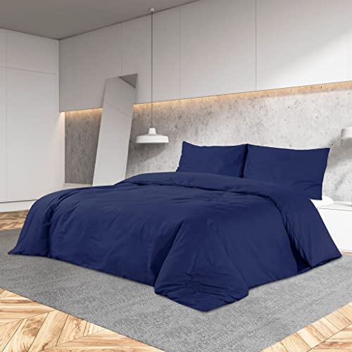 AJJHUUKI Linens & Bedding-Bedding-Bettwäsche-Set, marineblau, 135 x 200 cm, leichte Mikrofaser von AJJHUUKI