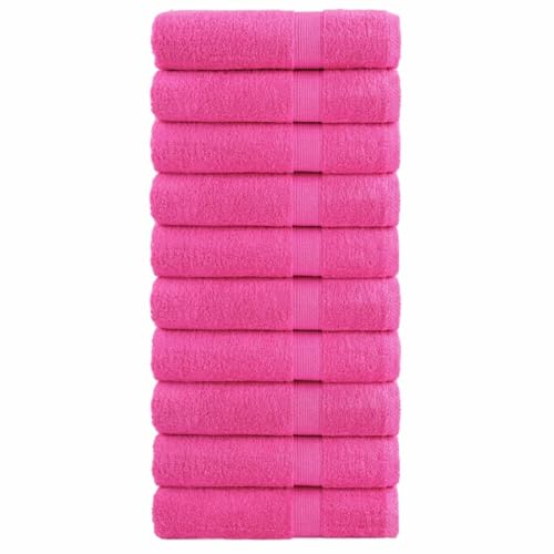 AJJHUUKI Linens & Bedding-Towels-Premium Duschtücher SOLUND 10 Stück Pink 70x140 cm 600 g/m² von AJJHUUKI