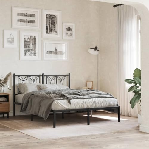 AJJHUUKI Metall-Bettgestell ohne Matratze mit Kopfteil, schwarz, 140 x 200 cm, Möbel, Betten & Zubehör, Betten & Bettrahmen AJJHUUKI Metall-Bettgestell ohne Matratze mit Kopfteil, schwarz, 140 x 200 cm, Möbel, Betten & Zubehör, Betten & Bettrahmen von AJJHUUKI