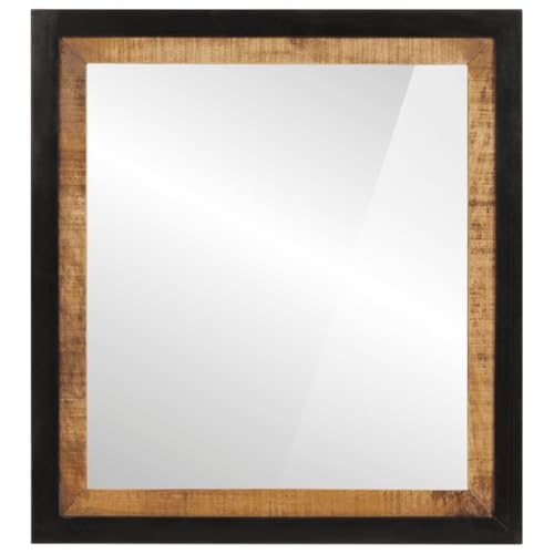 AJJHUUKI Möbelsets - Badmöbelsets - Badspiegel 55x1x60cm Glas und Mangoholz massiv von AJJHUUKI