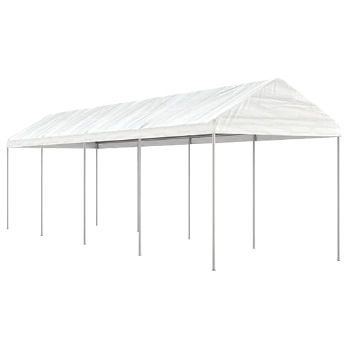 AJJHUUKI Pavillon mit Dach weiß 8,92x2,28x2,69m Polyethylen von AJJHUUKI