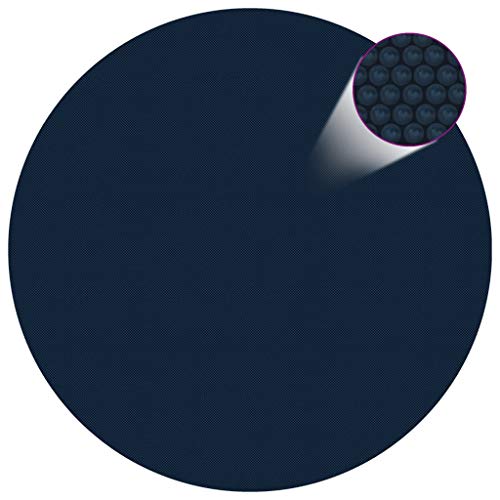 AJJHUUKI Pool & Spa-Pool & Spa Zubehör - Poolabdeckungen & Bodentücher - Schwimmende PE-Solarpoolfolie 250 cm schwarz und blau von AJJHUUKI