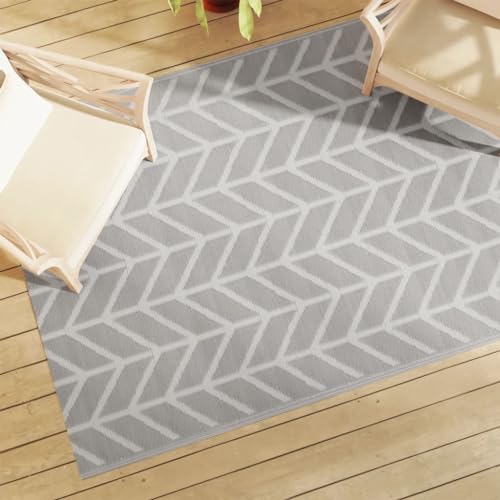 AJJHUUKI Rasen- und Garten-Outdoor-Teppich, Arakil, Grau, 140 x 200 cm, PP AJJHUUKI Rasen- und Garten-Outdoor-Teppich, Arakil, Grau, 140 x 200 cm, PP von AJJHUUKI