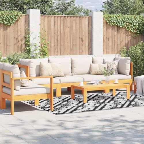AJJHUUKI Rasen- und Garten-Outdoor-Teppich, Arakil, Weiß und Schwarz, 160 x 230 cm, PP AJJHUUKI Rasen- und Garten-Outdoor-Teppich, Arakil, Weiß und Schwarz, 160 x 230 cm, PP von AJJHUUKI