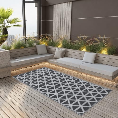 AJJHUUKI Rasen- und Garten-Outdoor-Teppich, Arakil, schwarz, 80 x 150 cm, PP AJJHUUKI Rasen- und Garten-Outdoor-Teppich, Arakil, schwarz, 80 x 150 cm, PP von AJJHUUKI