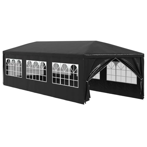 AJJHUUKI Rasen & Garten Outdoor Wohnen Outdoor Strukturen Vordächer & Pavillons Partyzelt 3x9m Anthrazit von AJJHUUKI