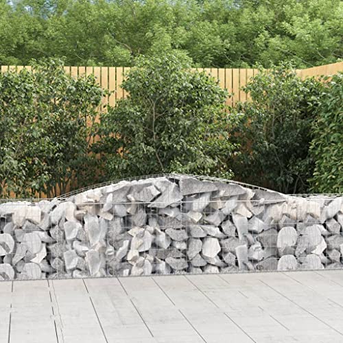 AJJHUUKI Rasen & Gartenarbeit Töpfe & Pflanzgefäße Gewölbte Gabionenkörbe 7 Stück 400x50x60/80 cm Eisen verzinkt AJJHUUKI Rasen & Gartenarbeit Töpfe & Pflanzgefäße Gewölbte Gabionenkörbe 7 Stück 400x50x60/80 cm Eisen verzinkt von AJJHUUKI