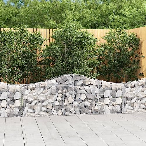 AJJHUUKI Rasen & Gartenarbeit Töpfe & Pflanzgefäße Gewölbte Gabionenkörbe 8 Stück 200x30x60/80 cm Eisen verzinkt AJJHUUKI Rasen & Gartenarbeit Töpfe & Pflanzgefäße Gewölbte Gabionenkörbe 8 Stück 200x30x60/80 cm Eisen verzinkt von AJJHUUKI