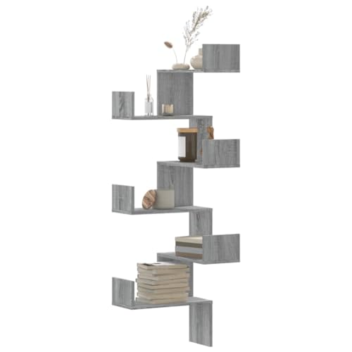 AJJHUUKI Regal-Wandregale & Ledges-Wand-Eckregal Grau Sonoma 45x45x147cm Holzwerkstoff AJJHUUKI Regal-Wandregale & Ledges-Wand-Eckregal Grau Sonoma 45x45x147cm Holzwerkstoff von AJJHUUKI