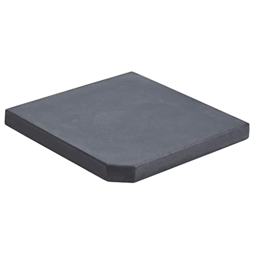 AJJHUUKI Regenschirm Hantelscheibe schwarz Granit Quadrat 25 kg von AJJHUUKI