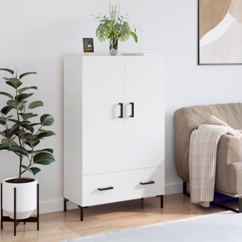 AJJHUUKI Schränke & Aufbewahrung-Buffets & Sideboards-Highboard Weiß 69,5x31x115cm Holzwerkstoff von AJJHUUKI