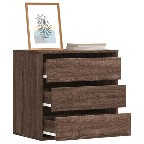 AJJHUUKI Schränke & Aufbewahrung-Kommode Eckkommode Braun Eiche 60x41x58cm Holzwerkstoff von AJJHUUKI