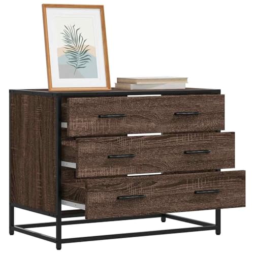 AJJHUUKI Schränke & Aufbewahrung-Kommode Schubladenschrank Braun Eiche 70x41x56 cm Holzwerkstoff von AJJHUUKI