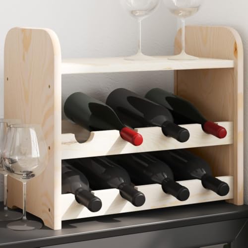 AJJHUUKI Schränke & Aufbewahrung Weinregale Weinregal mit Oberbrett 43x25x37cm Massivholz Kiefer AJJHUUKI Schränke & Aufbewahrung Weinregale Weinregal mit Oberbrett 43x25x37cm Massivholz Kiefer von AJJHUUKI