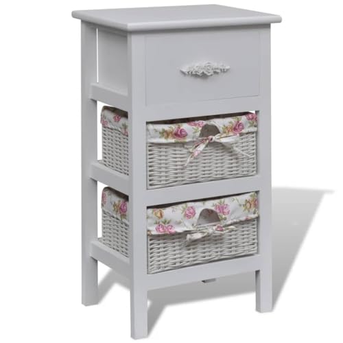 AJJHUUKI Schrank mit 1 Schublade und 2 Körben, weißes Paulownia-Holz, Möbel, Schränke und Aufbewahrung, Aufbewahrungsschränke und Schließfächer AJJHUUKI Schrank mit 1 Schublade und 2 Körben, weißes Paulownia-Holz, Möbel, Schränke und Aufbewahrung, Aufbewahrungsschränke und Schließfächer von AJJHUUKI