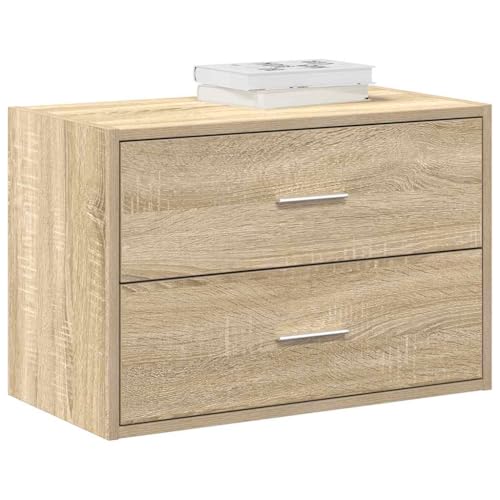 AJJHUUKI Schrank mit 2 Schubladen, Sonoma-Eiche, 60 x 31 x 40 cm, Holz-Möbel, Schränke und Aufbewahrung, Kommode von AJJHUUKI