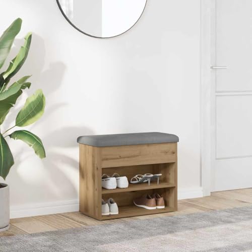 AJJHUUKI Schuhbank Artisan Eiche, 62 x 32 x 50 cm, Holz-Möbel, Bänke, Aufbewahrungs- und Eingangsbänke AJJHUUKI Schuhbank Artisan Eiche, 62 x 32 x 50 cm, Holz-Möbel, Bänke, Aufbewahrungs- und Eingangsbänke von AJJHUUKI