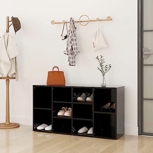 AJJHUUKI Schuhbank schwarz 103x30x54,5cm Holzwerkstoff AJJHUUKI Schuhbank schwarz 103x30x54,5cm Holzwerkstoff von AJJHUUKI