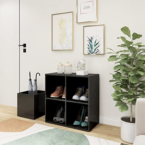 AJJHUUKI Schuhschrank Flur Hochglanz Grau 105x35,5x70cm Holzwerkstoff AJJHUUKI Schuhschrank Flur Hochglanz Grau 105x35,5x70cm Holzwerkstoff von AJJHUUKI