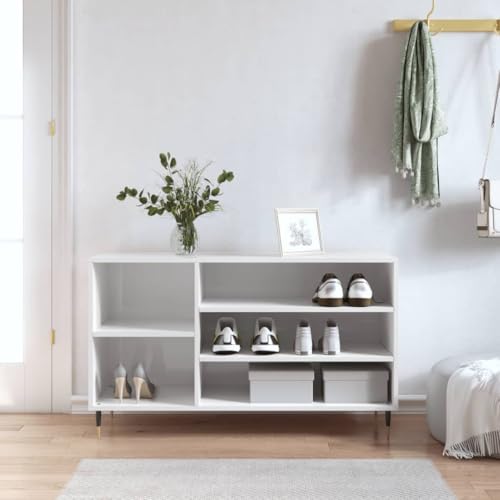 AJJHUUKI Schuhschrank Hochglanz Weiß 102x36x60cm Holzwerkstoff AJJHUUKI Schuhschrank Hochglanz Weiß 102x36x60cm Holzwerkstoff von AJJHUUKI
