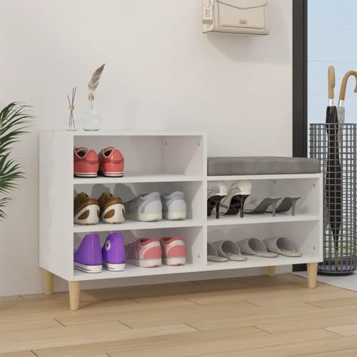 AJJHUUKI Schuhschrank Hochglanz Weiß 102x36x60cm Holzwerkstoff AJJHUUKI Schuhschrank Hochglanz Weiß 102x36x60cm Holzwerkstoff von AJJHUUKI