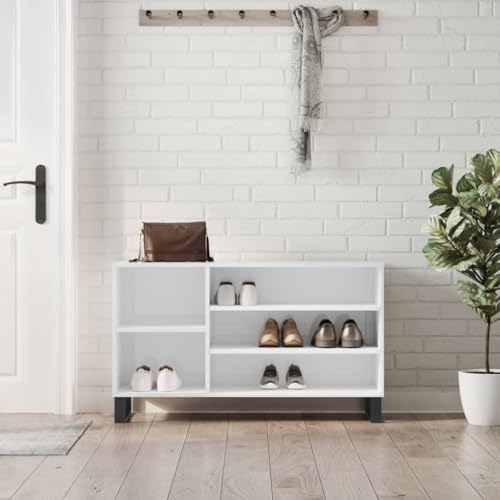 AJJHUUKI Schuhschrank Hochglanz Weiß 102x36x60cm Holzwerkstoff AJJHUUKI Schuhschrank Hochglanz Weiß 102x36x60cm Holzwerkstoff von AJJHUUKI