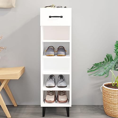 AJJHUUKI Schuhschrank Hochglanz Weiß 30x35x105cm Holzwerkstoff AJJHUUKI Schuhschrank Hochglanz Weiß 30x35x105cm Holzwerkstoff von AJJHUUKI