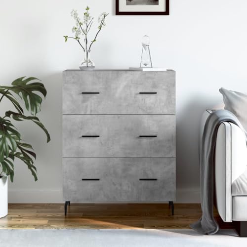 AJJHUUKI Sideboard Betongrau 69,5 x 34 x 90 cm Holz-Möbel, Schränke & Aufbewahrung, Buffets & Sideboards von AJJHUUKI